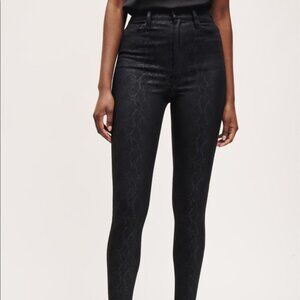 NWT Dynamite Kate Ultra High Rise Snakeskin Skinny Jeans